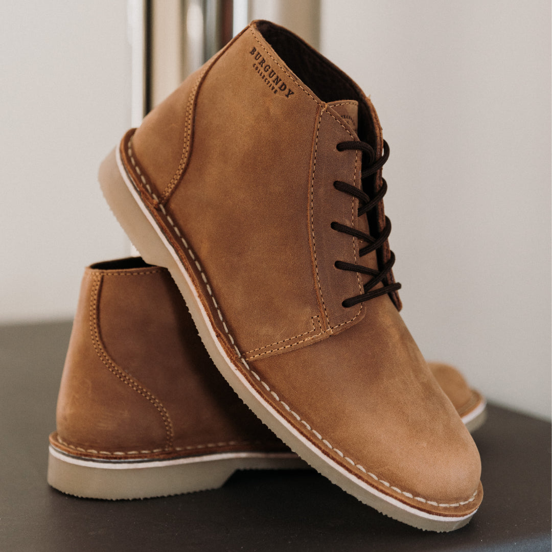 The Founder Veldskoen Leather Shoes | Burgundy Collective